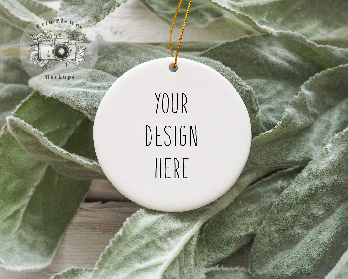 Erin Plewes Mockups Christmas Ornament Mockup, Round ornament mock-up, Ornament mock up stock photo, Instant Digital Download Template Jpeg PNG