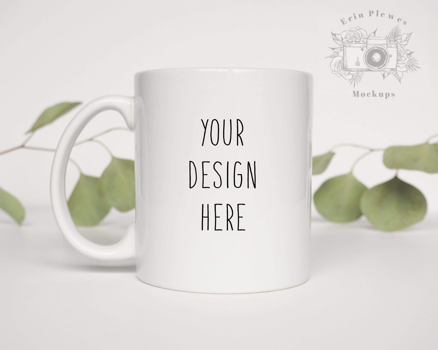 Erin Plewes Mockups Coffee Mug Mockup, 11 oz Mug Mockup for Left Hand Styled Stock Photo, Minimalist Mock-up, Digital Download Jpeg