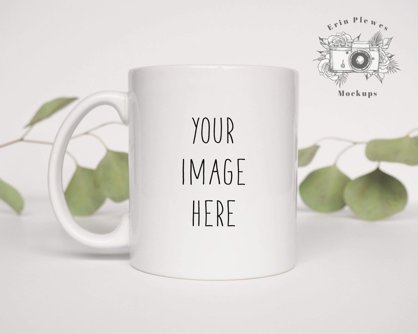 Erin Plewes Mockups Coffee Mug Mockup, 11 oz Mug Mockup for Left Hand Styled Stock Photo, Minimalist Mock-up, Digital Download Jpeg