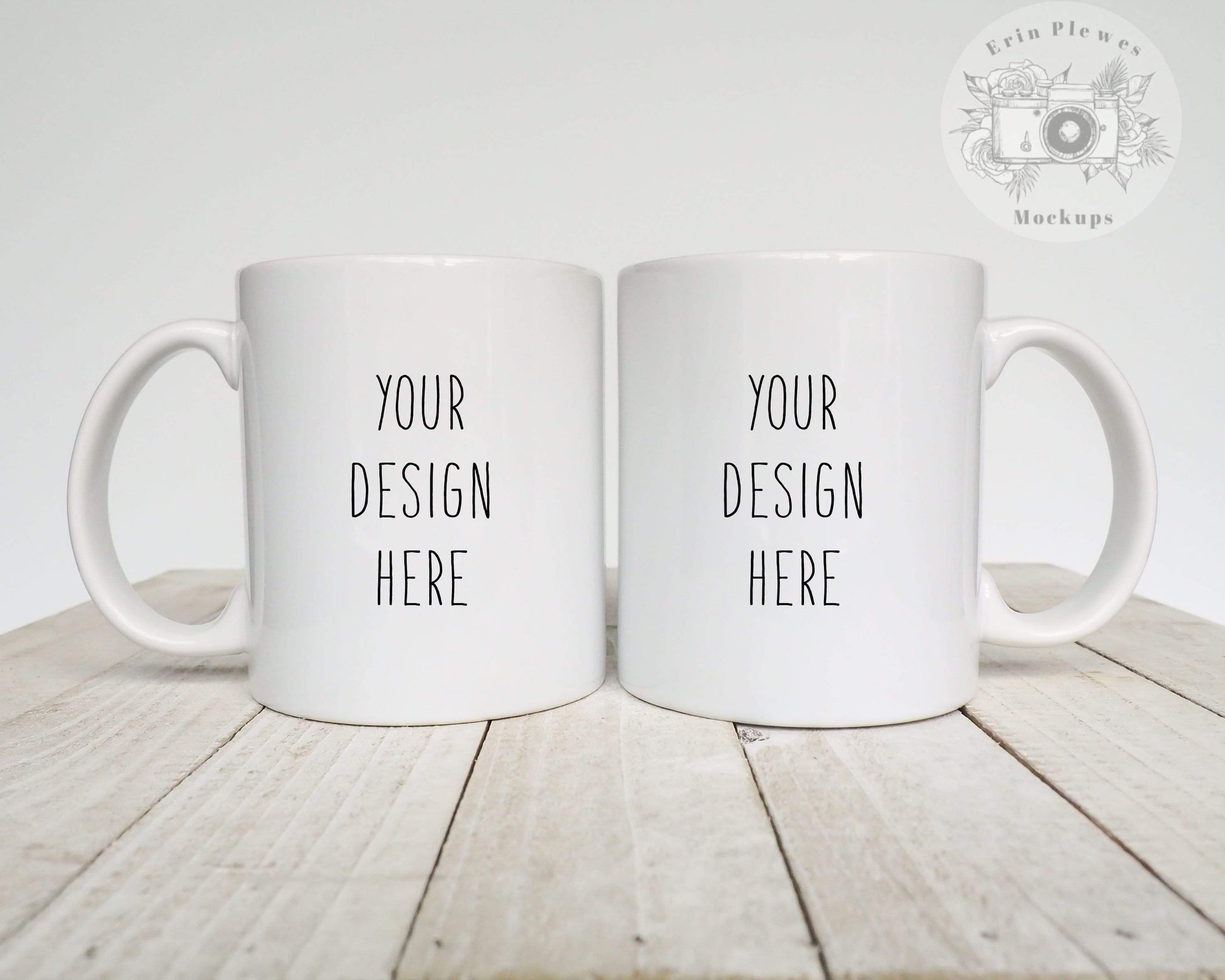 Erin Plewes Mockups Front and Back Mug Mockup, Double Side Mug Mock-up for Styled Stock Photography, Digital Download Jpeg Template