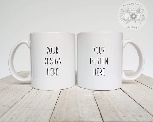 Erin Plewes Mockups Front and Back Mug Mockup, Double Side Mug Mock-up for Styled Stock Photography, Digital Download Jpeg Template