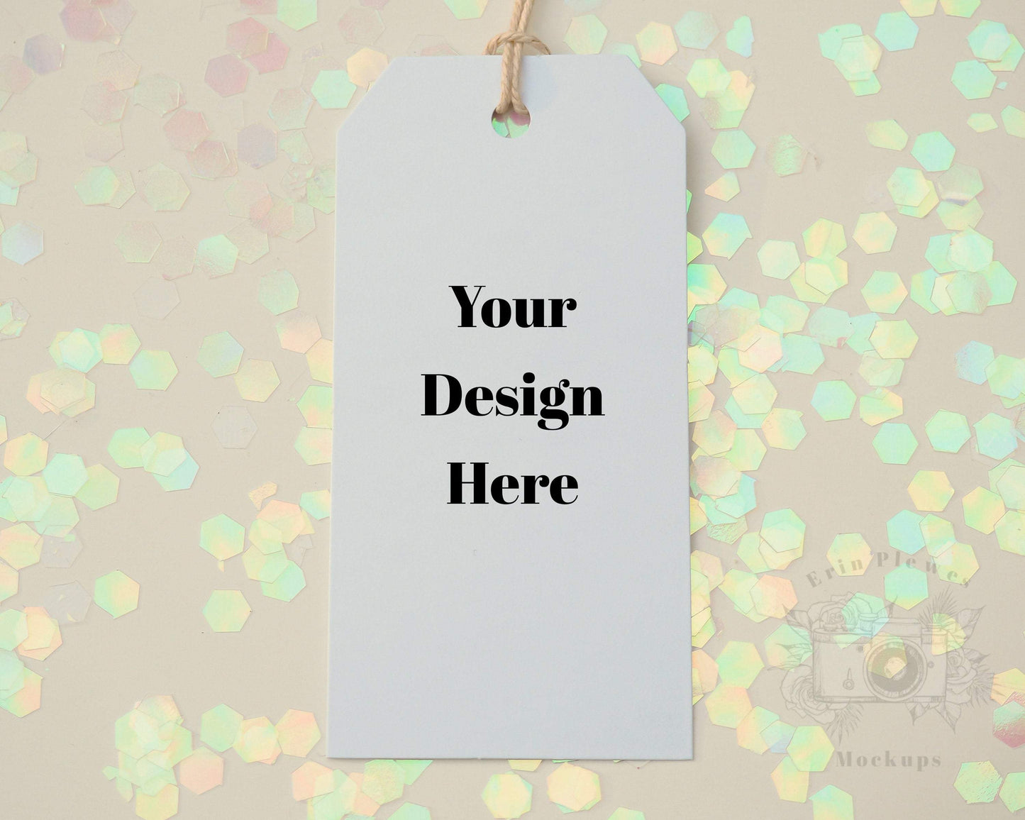 Erin Plewes Mockups Gift tag mockup, Wedding favor mock up for thank you gift and present label stock photo, JPG instant Digital Download Template