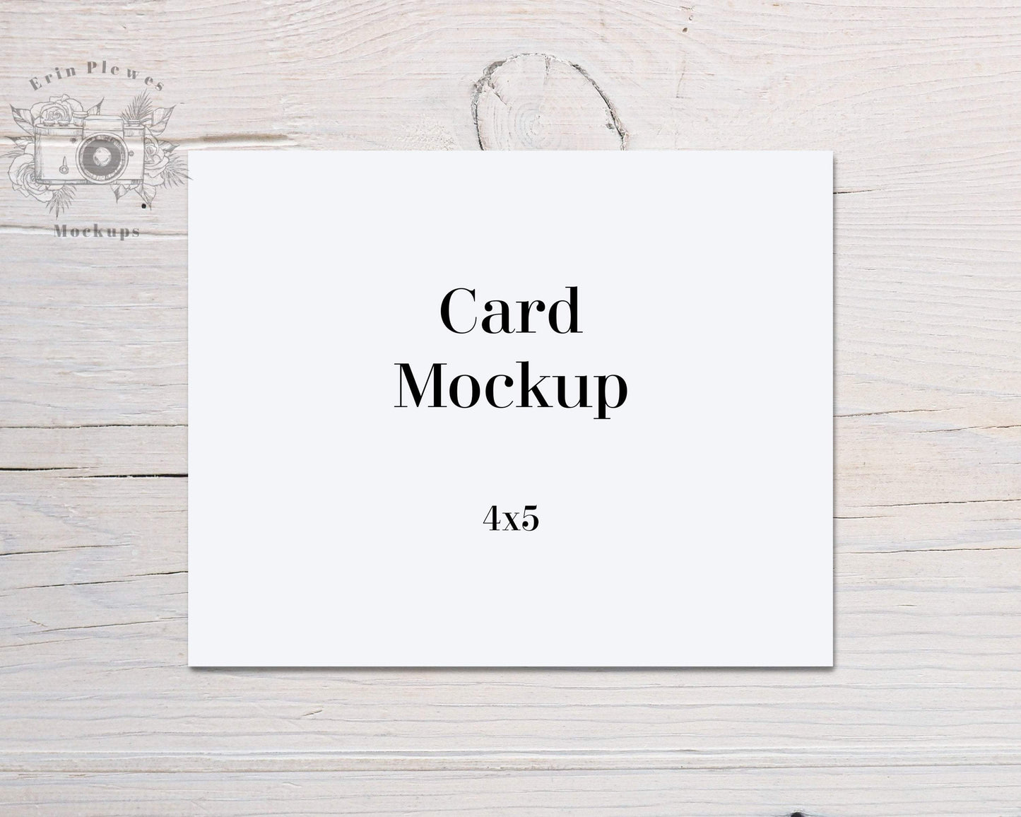 Erin Plewes Mockups Greeting Card Mockup 4x5, Invitation mockup for rustic wedding and birthday party invite, Jpeg Instant Digital Download Photo
