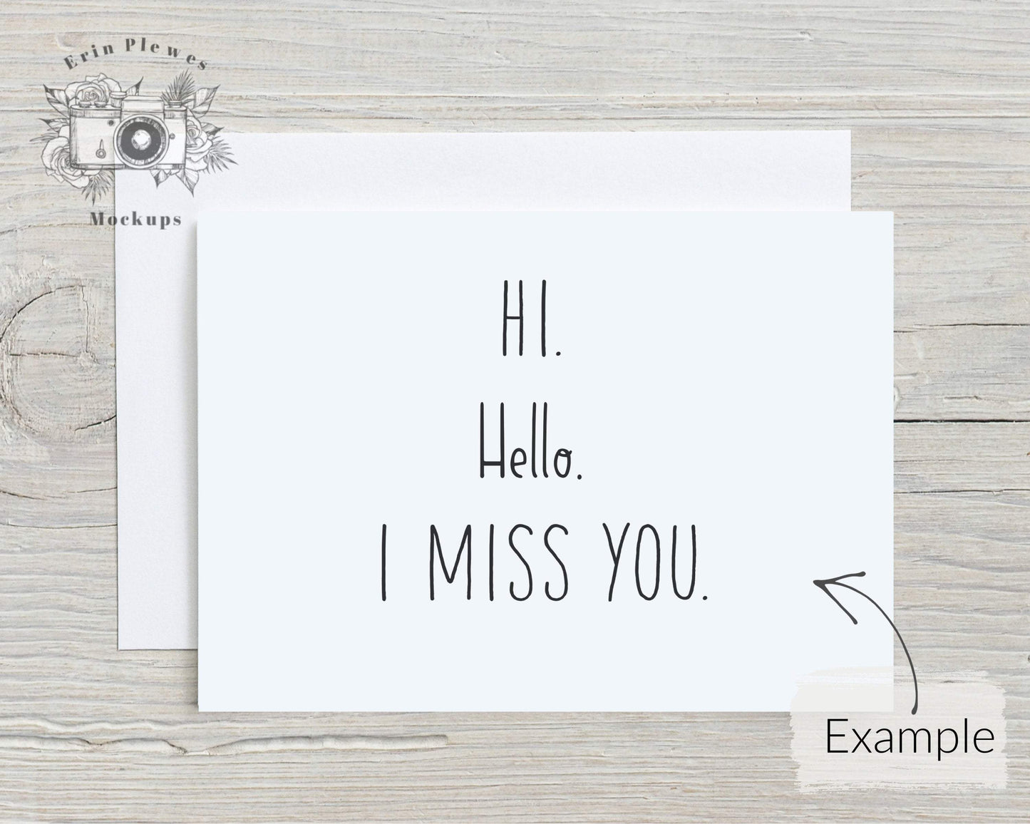 Erin Plewes Mockups Greeting card mockup A6 with white envelope, Invitation mock up for minimalist wedding size A 6, Lifestyle stock photo Jpg Template