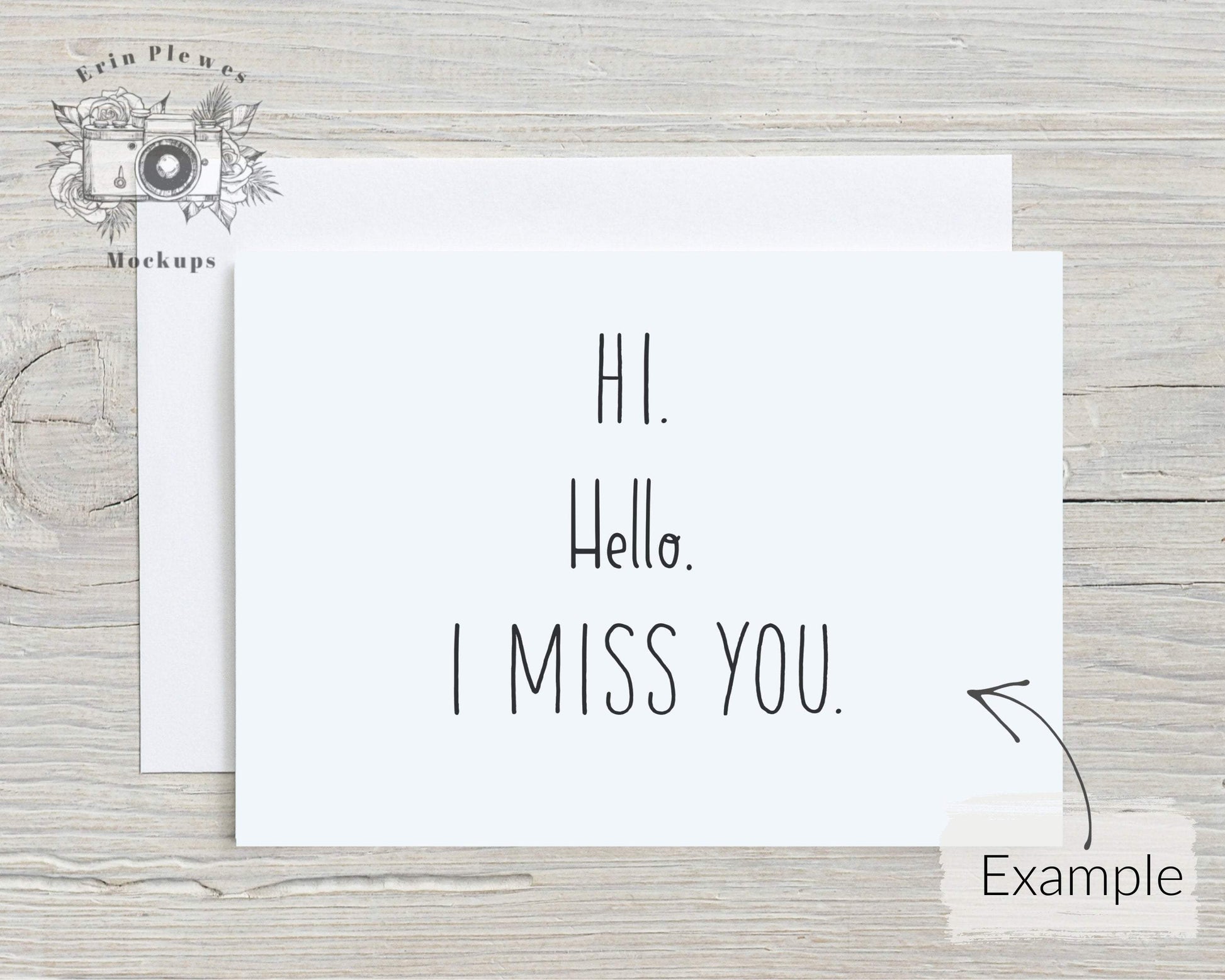 Erin Plewes Mockups Greeting card mockup A6 with white envelope, Invitation mock up for minimalist wedding size A 6, Lifestyle stock photo Jpg Template