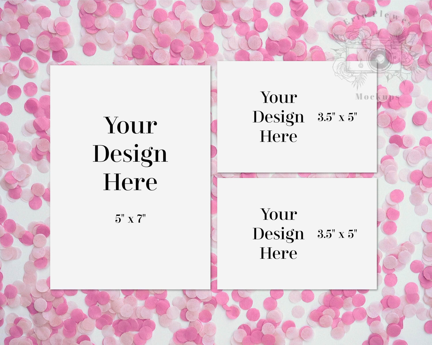 Erin Plewes Mockups Invitation Mockup, Valentine's Day Card Mockup for Spring Wedding Invitation Suite, Jpeg Instant Digital Download Template