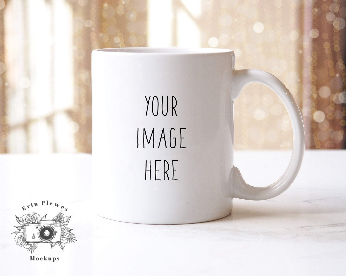 Erin Plewes Mockups Mug Mockup, 11 oz Coffee Mug Mockup for Lifestyle Styled Stock Photo , White Mug Mock-up Template, Digital Download Jpeg