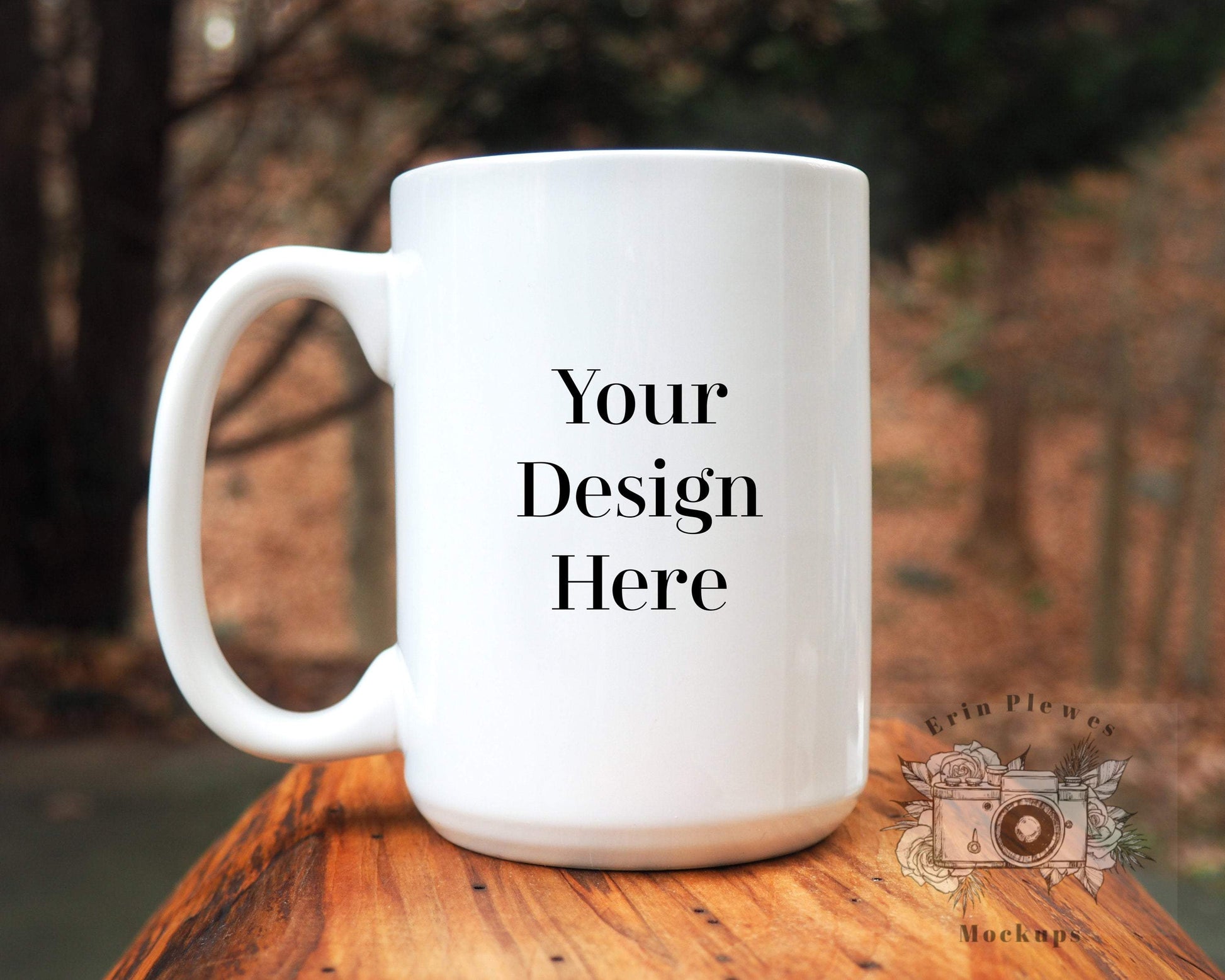 Erin Plewes Mockups Mug Mockup, 15oz Coffee Mug Mockup, Dark and Moody Lifestyle Styled Stock Photography, Jpeg Instant Digital Download Template