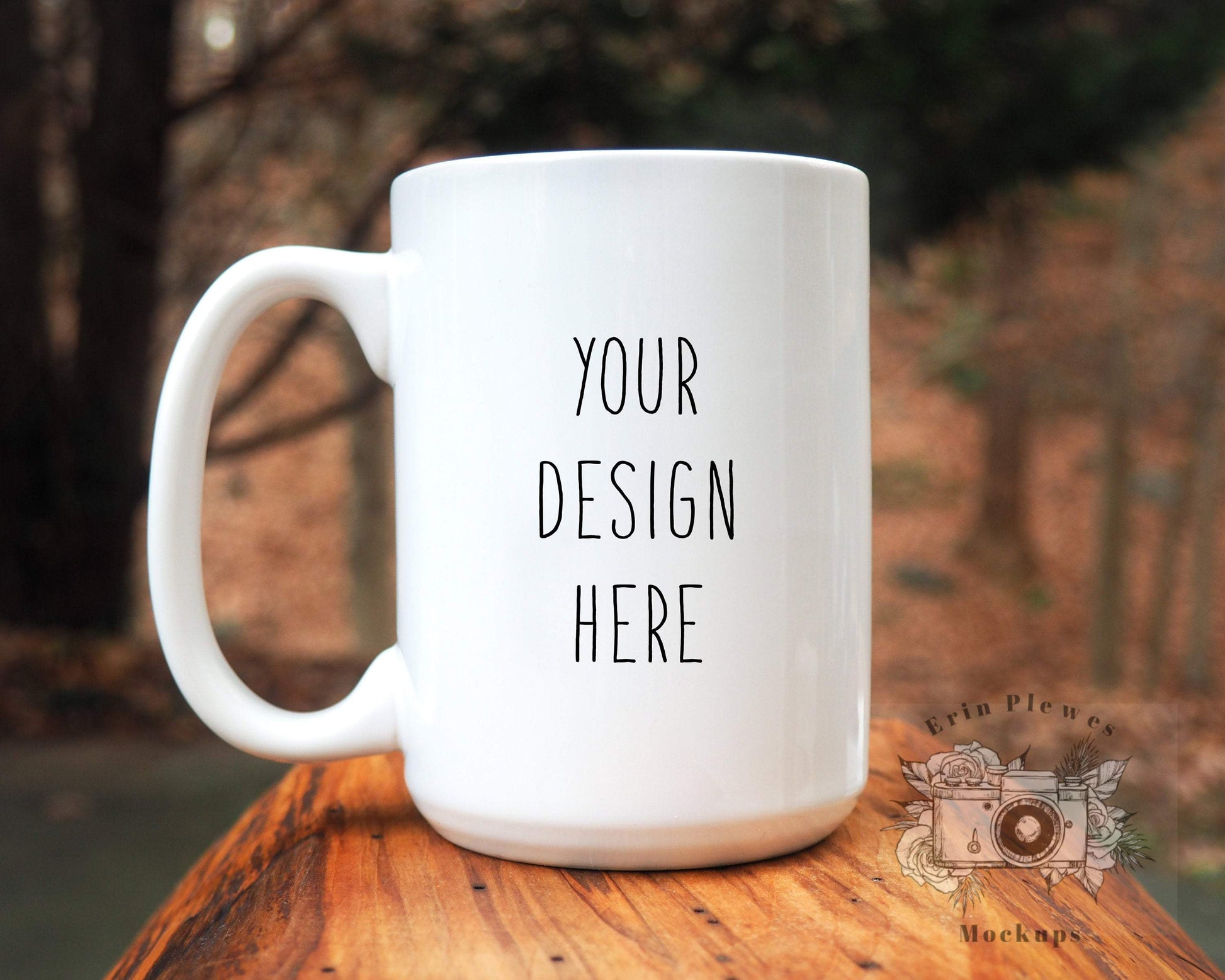 Erin Plewes Mockups Mug Mockup, 15oz Coffee Mug Mockup, Dark and Moody Lifestyle Styled Stock Photography, Jpeg Instant Digital Download Template