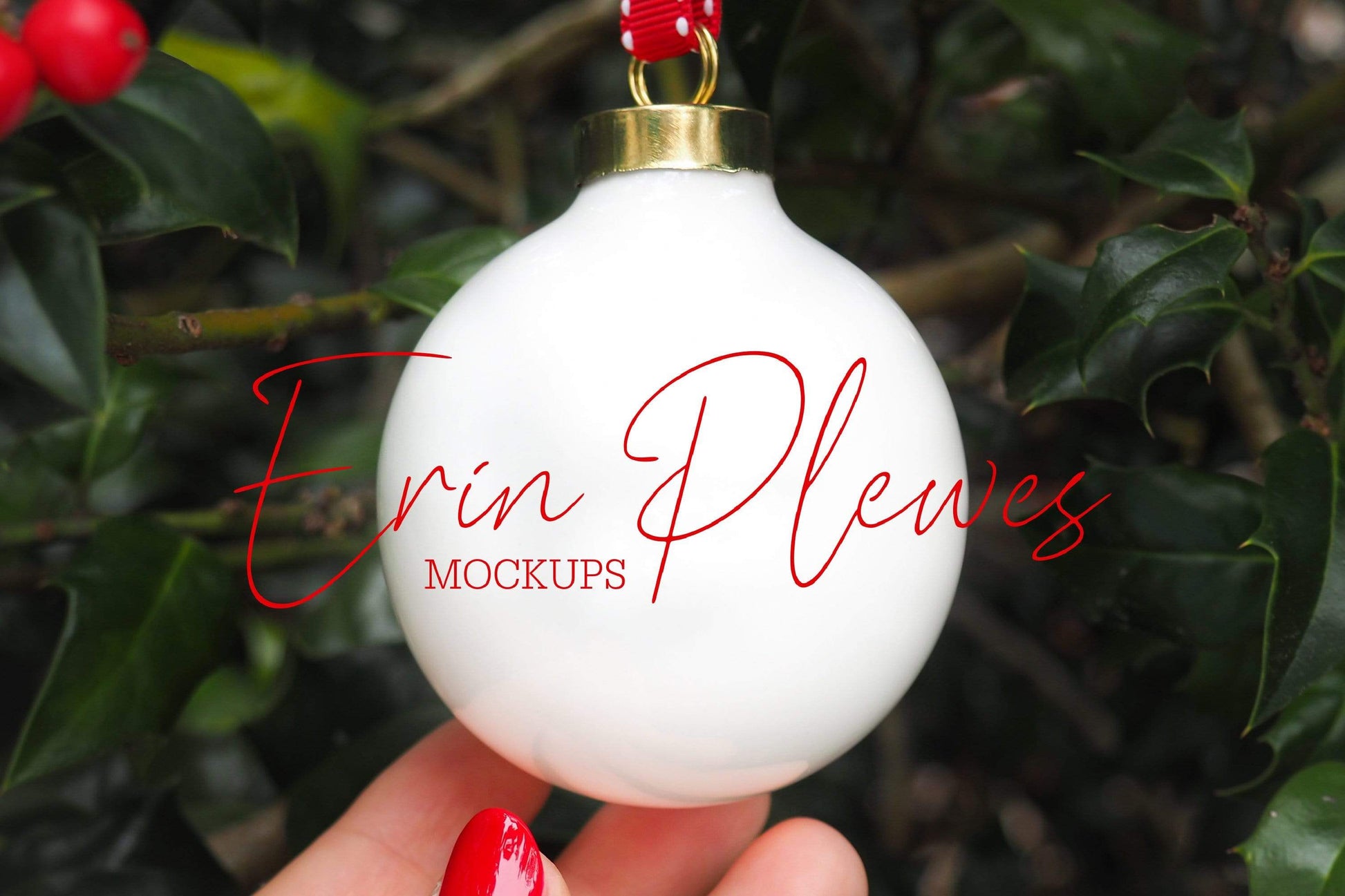 Erin Plewes Mockups Ornament Mockup, Christmas Ball Ornament Mock-up, Ornament Mock Up Stock Photo, Instant Digital Download Template Jpeg