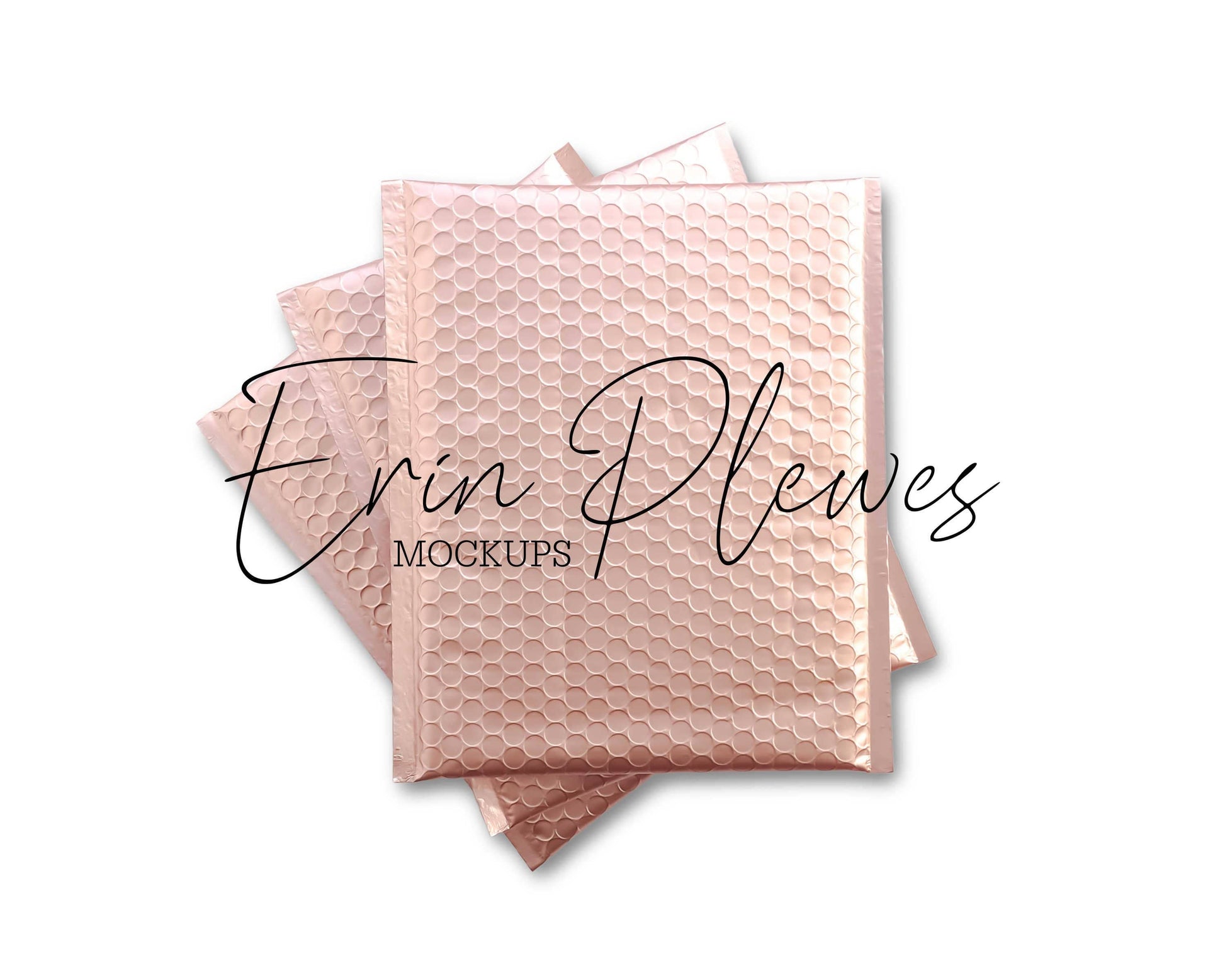 Erin Plewes Mockups Pink Bubble Mailer Mockup, Rose Gold Package Mock Up, Pink Poly Mailer Stock Photo, Jpeg Instant Digital Download Template