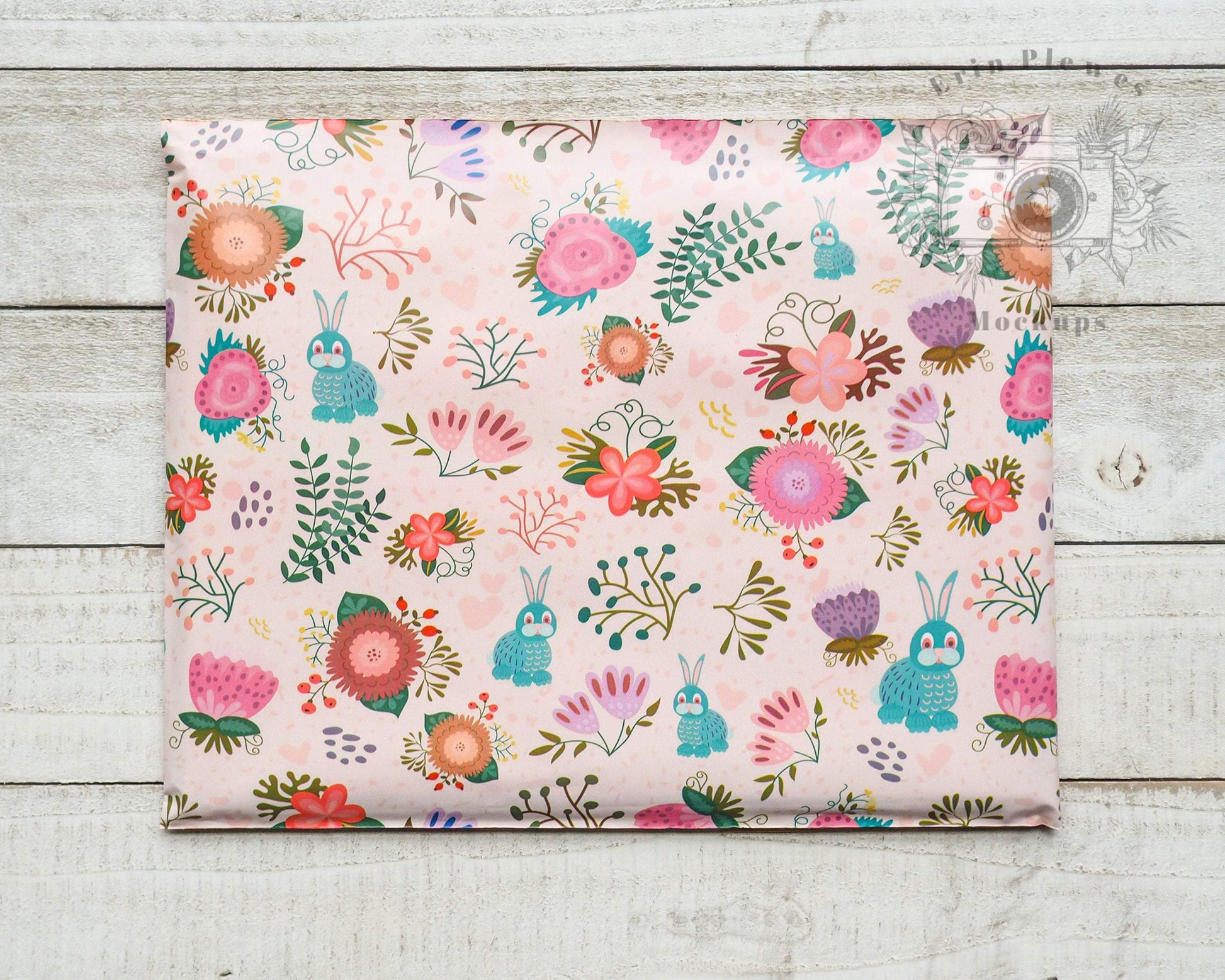 Erin Plewes Mockups Poly Mailer Mockup, Pink Floral Shipping Bag Mock Up, Plastic Bag Mock-up For Stickers, Jpeg Instant Digital Download Template
