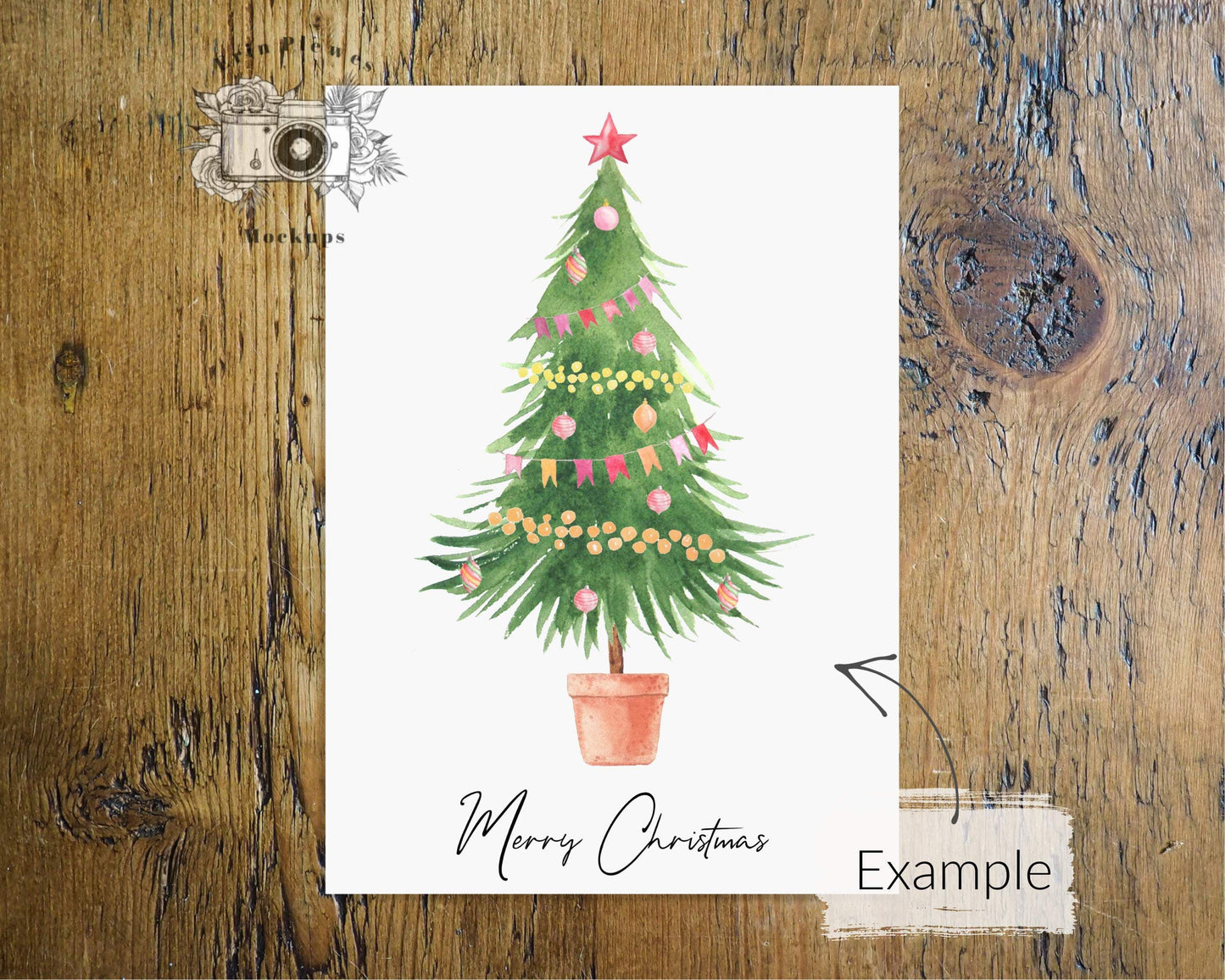 Erin Plewes Mockups Print Mockup A4, Poster mockup size A4 on rustic brown farmhouse style wood, Minimal letter mock up JPG Template