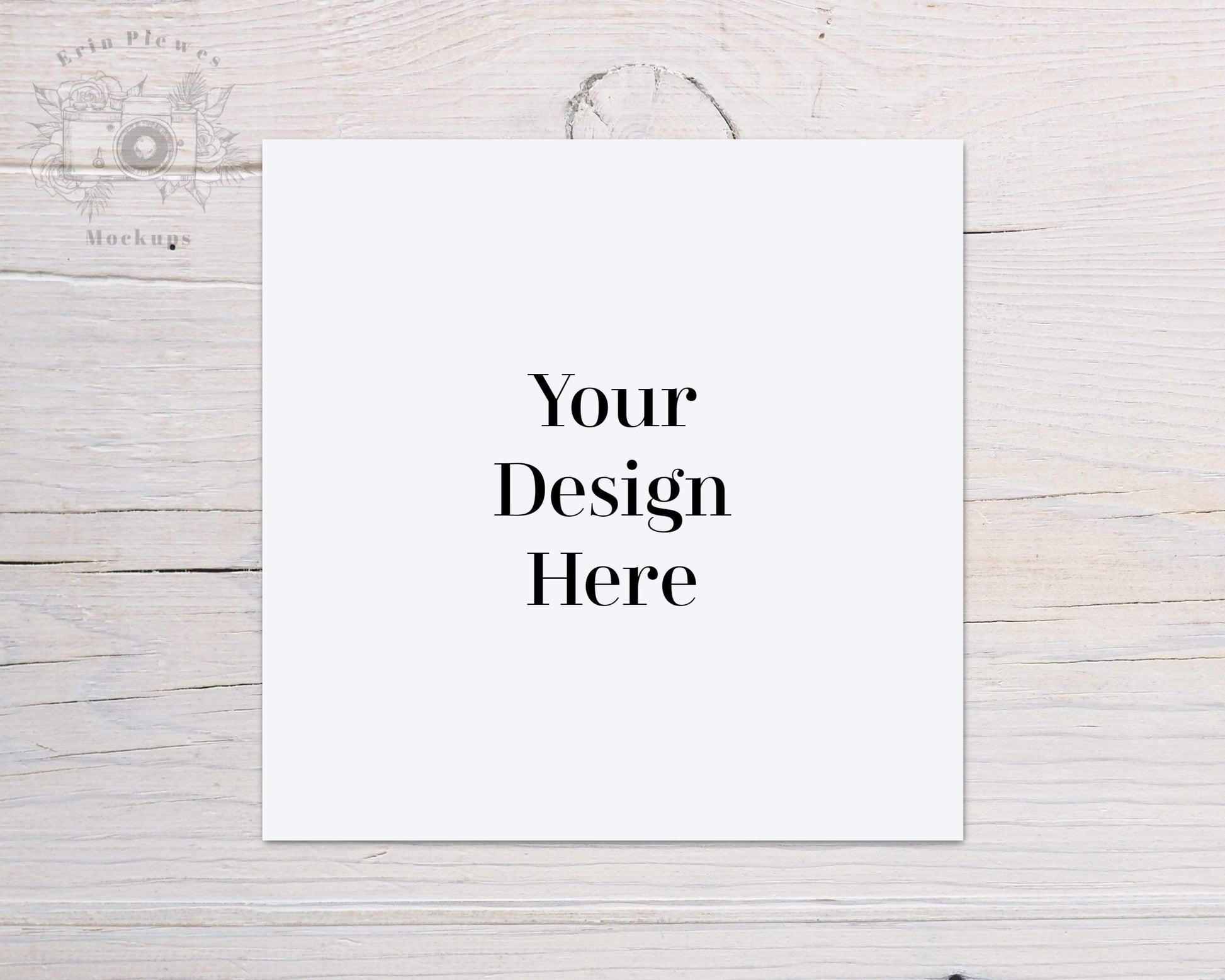 Erin Plewes Mockups Square greeting card mockup, Square invitation mockup for rustic wedding thank you cards, Jpeg Instant Digital Download Template