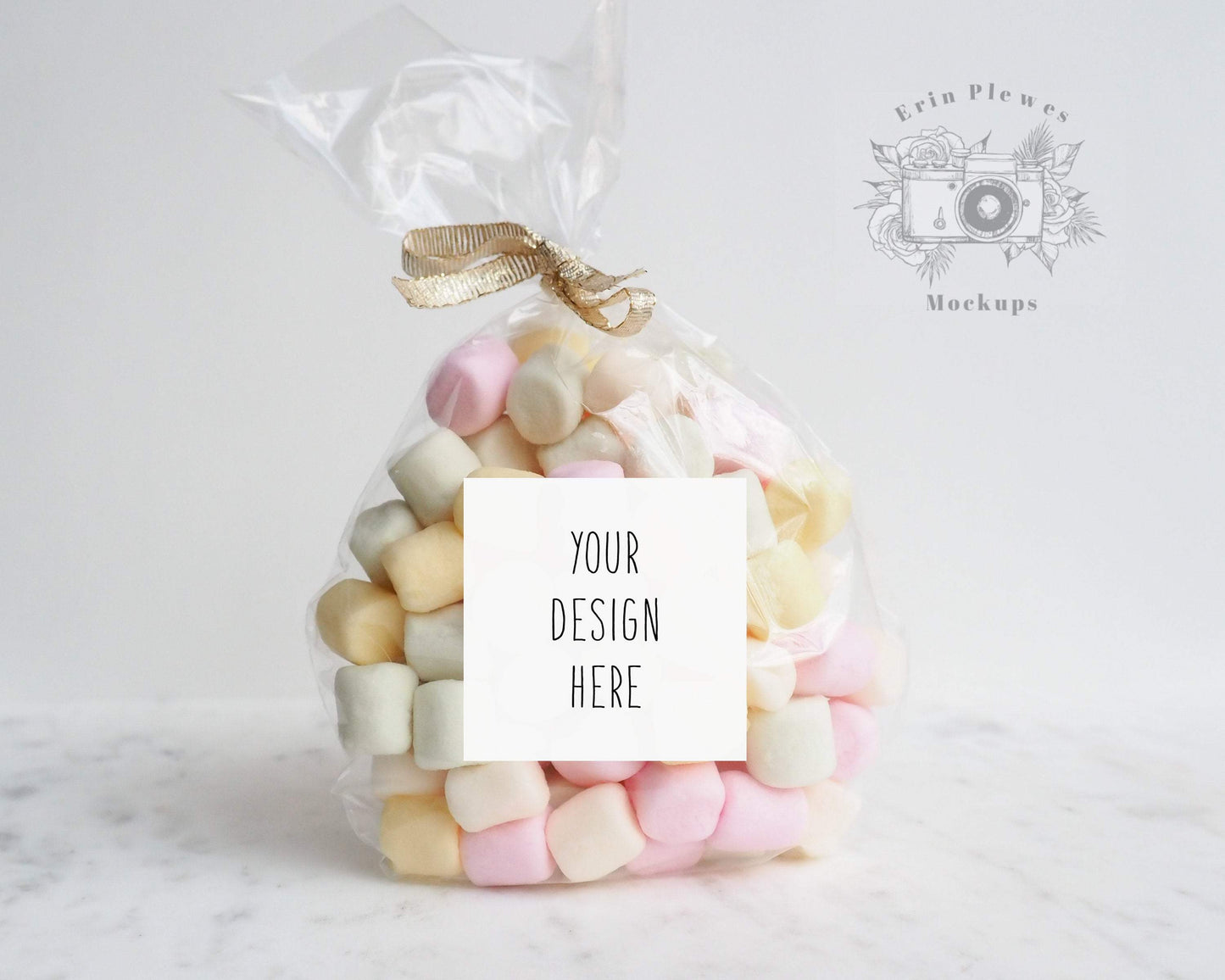 Erin Plewes Mockups Sticker mockup, Square label mock up for party gift bags and styled stock photography, Jpeg Instant Digital Download Template