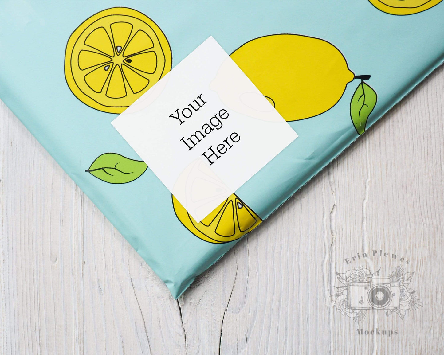 Erin Plewes Mockups Sticker mockup, Square sticker mock up for packages and gift bags, Jpeg Flat Lay Instant Digital Download