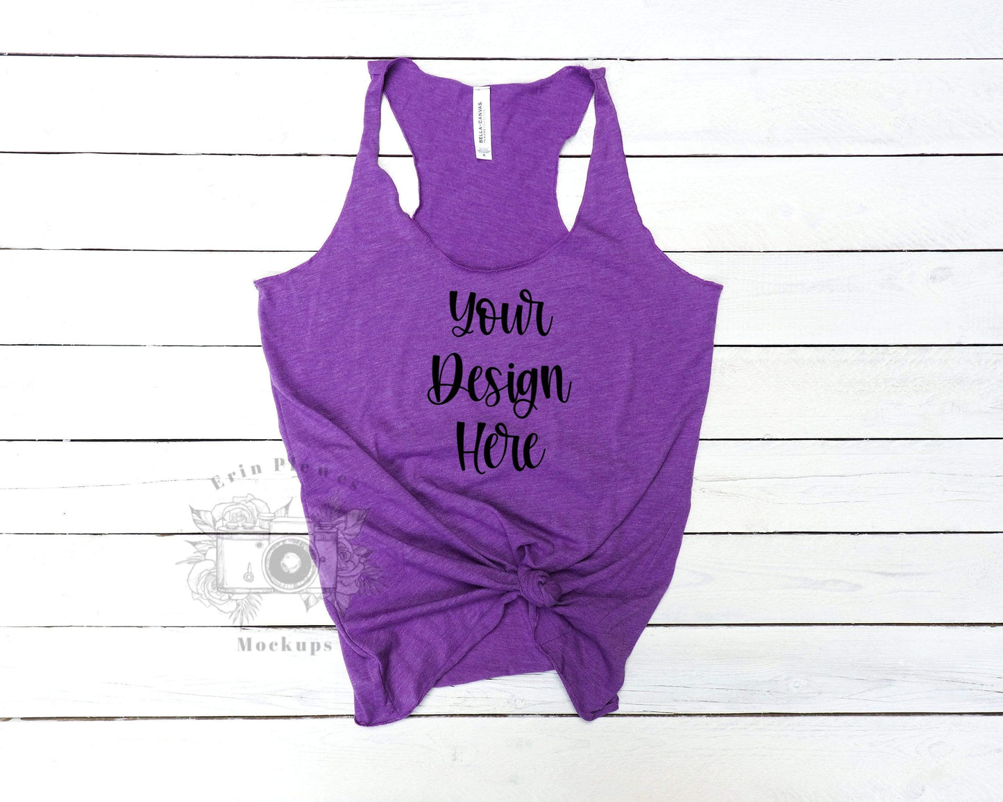 Erin Plewes Mockups Tank Mockup, Bella Canvas 8430 Purple Triblend Tank Mock-up for Styled Stock Photo, Instant Digital Download Template Jpeg