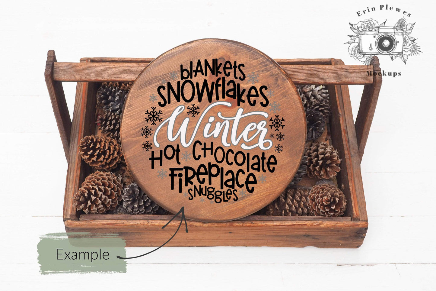 Erin Plewes Mockups Wood Sign Mockup, Round Wood Sign Mock-up, Farmhouse Style Mock Up, Wood Frame Mock Up