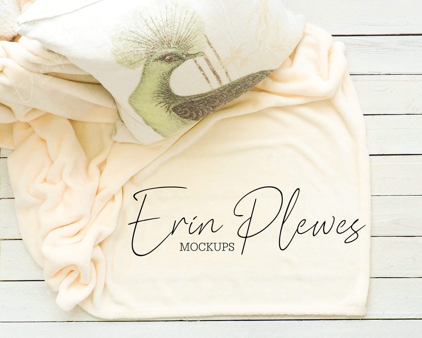 Erin Plewes Mockups Mockup Fleece Blanket Mockup, Cream Throw Blanket Mock Up, Minky Blanket Mock-up, Lifestyle Stock Photo Template