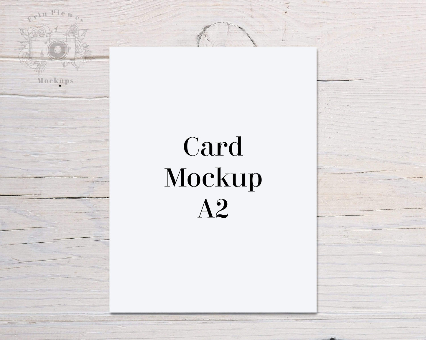 Erin Plewes Mockups Greeting Card Mockup A2, Invitation mockup for rustic wedding and birthday party invite, Jpeg Instant Digital Download Photo