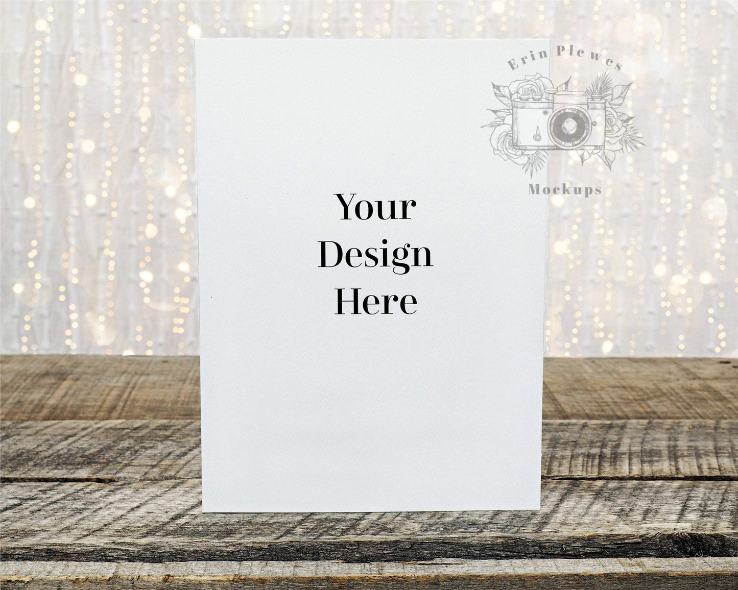 Erin Plewes Mockups Greeting card mockup, Invitation mock-up for rustic wedding thank you card lifestyle stock photo, Jpeg instant Digital Download