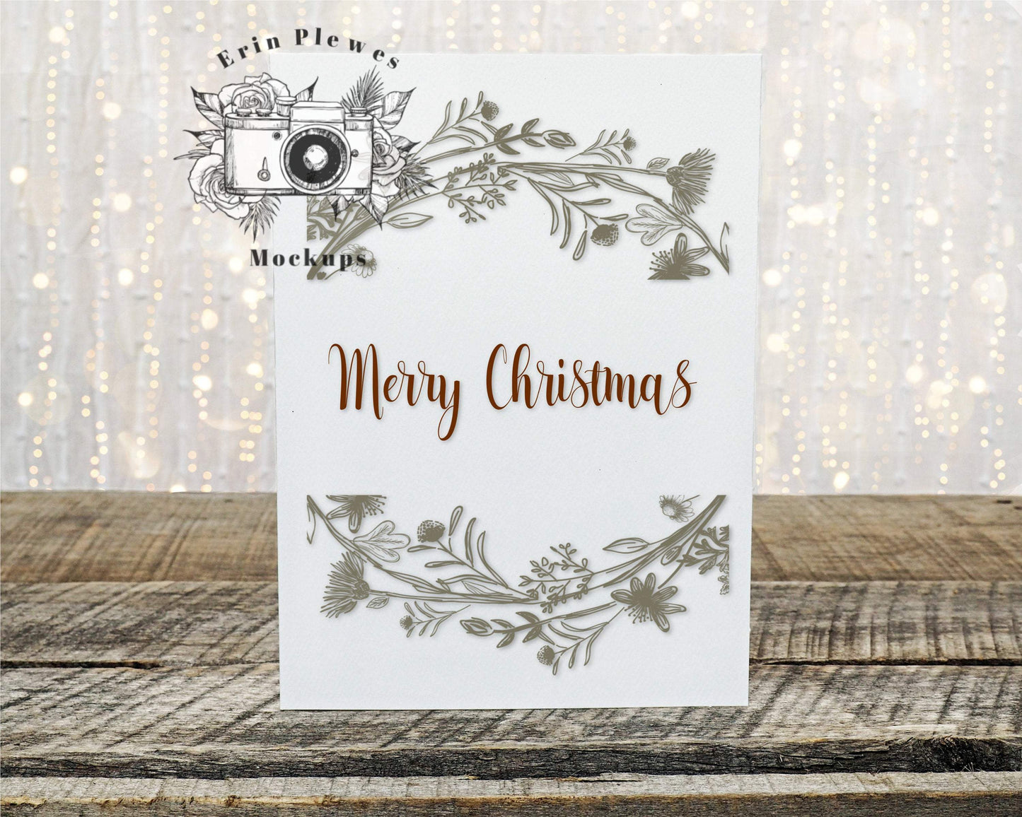 Erin Plewes Mockups Greeting card mockup, Invitation mock-up for rustic wedding thank you card lifestyle stock photo, Jpeg instant Digital Download
