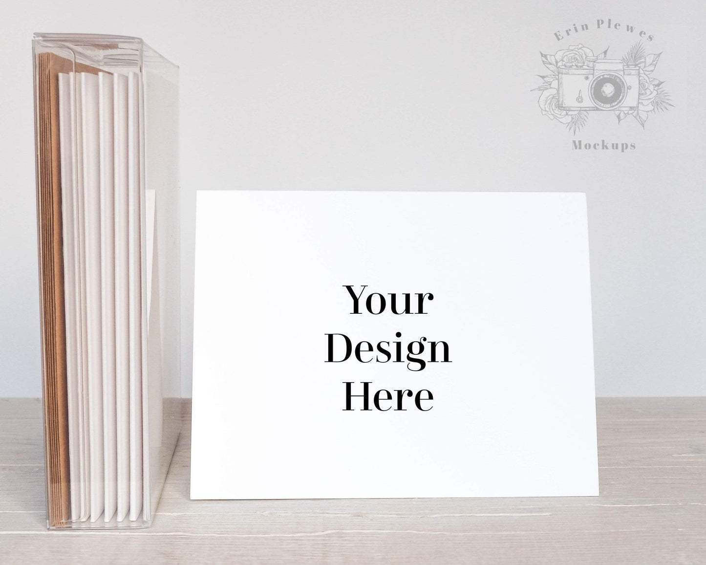 Erin Plewes Mockups Greeting Card Set Mockup, Invitation mockup for baby shower with boxed set of cards, Jpeg Instant Digital Download for stock photography