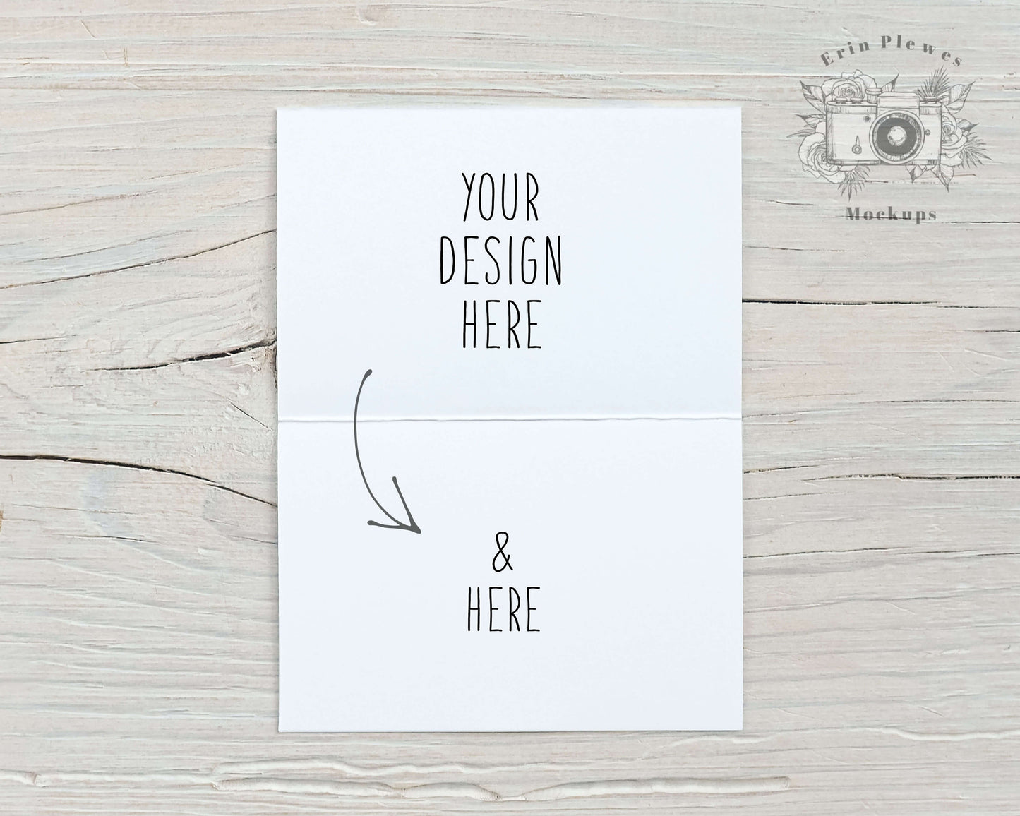 Card Mockup Front and Back, 4x6 Open Card Mock Up, Interior Card Mockup for Rustic Wedding, Jpeg Instant Digital Download