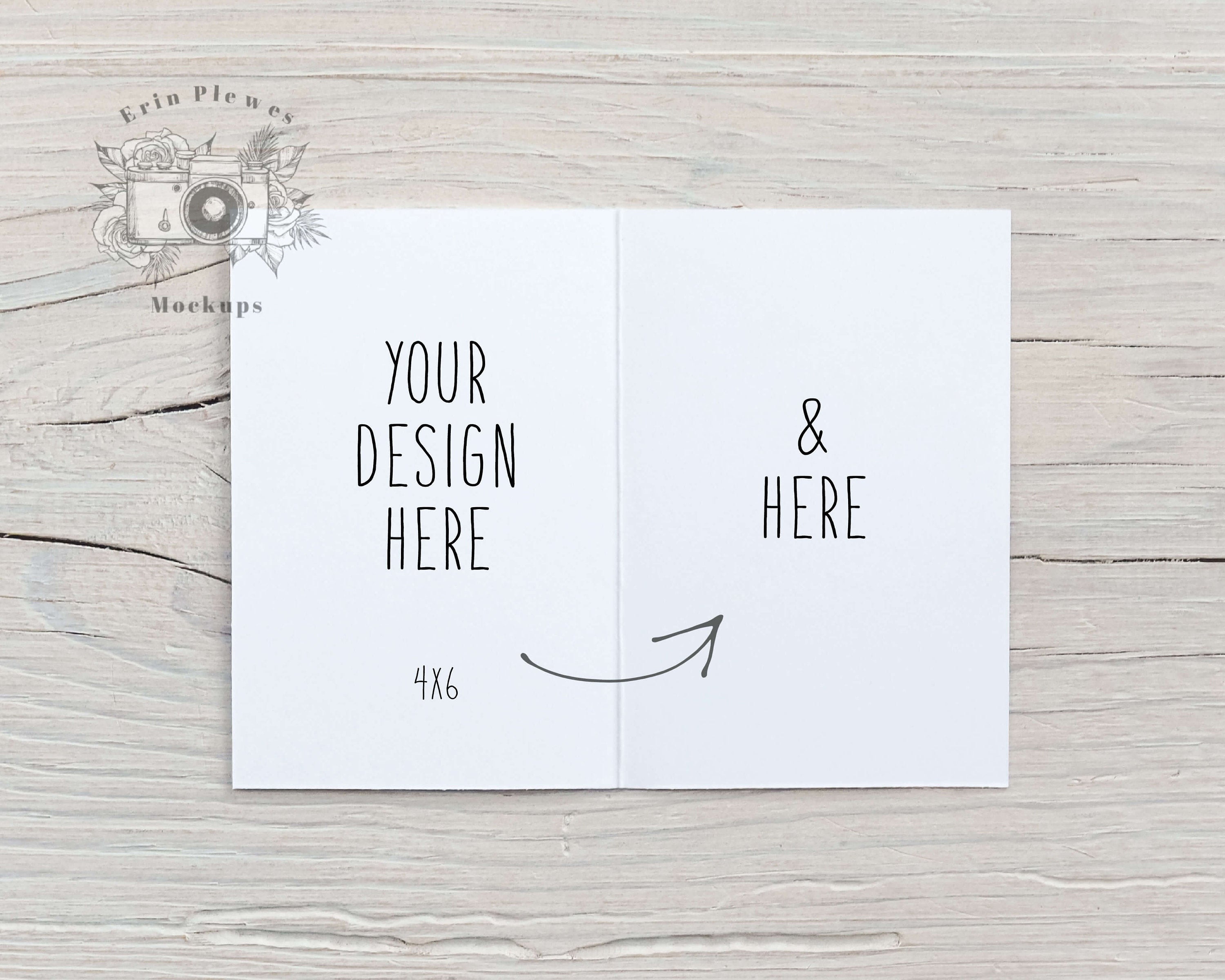 5x7 Card Mockup Inside, Greeting Card Front and Back Mock-up for Rusti –  Erin Plewes Creative Art