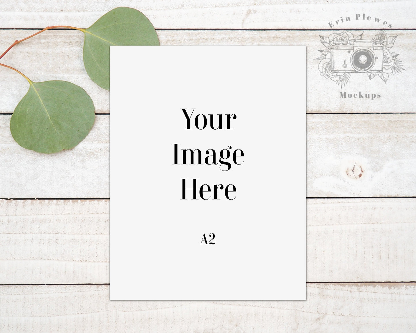 A2 Greeting Card Mockup, Thank You Card Mock-up, Card Flatlay on Rustic Wood, Jpeg Instant Digital Download