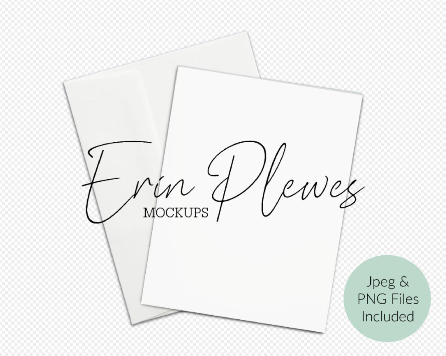 White Card Mockup, A2 Greeting card mock-up with white envelope, Minimalist card stock photo, Jpeg PNG Instant Digital Download