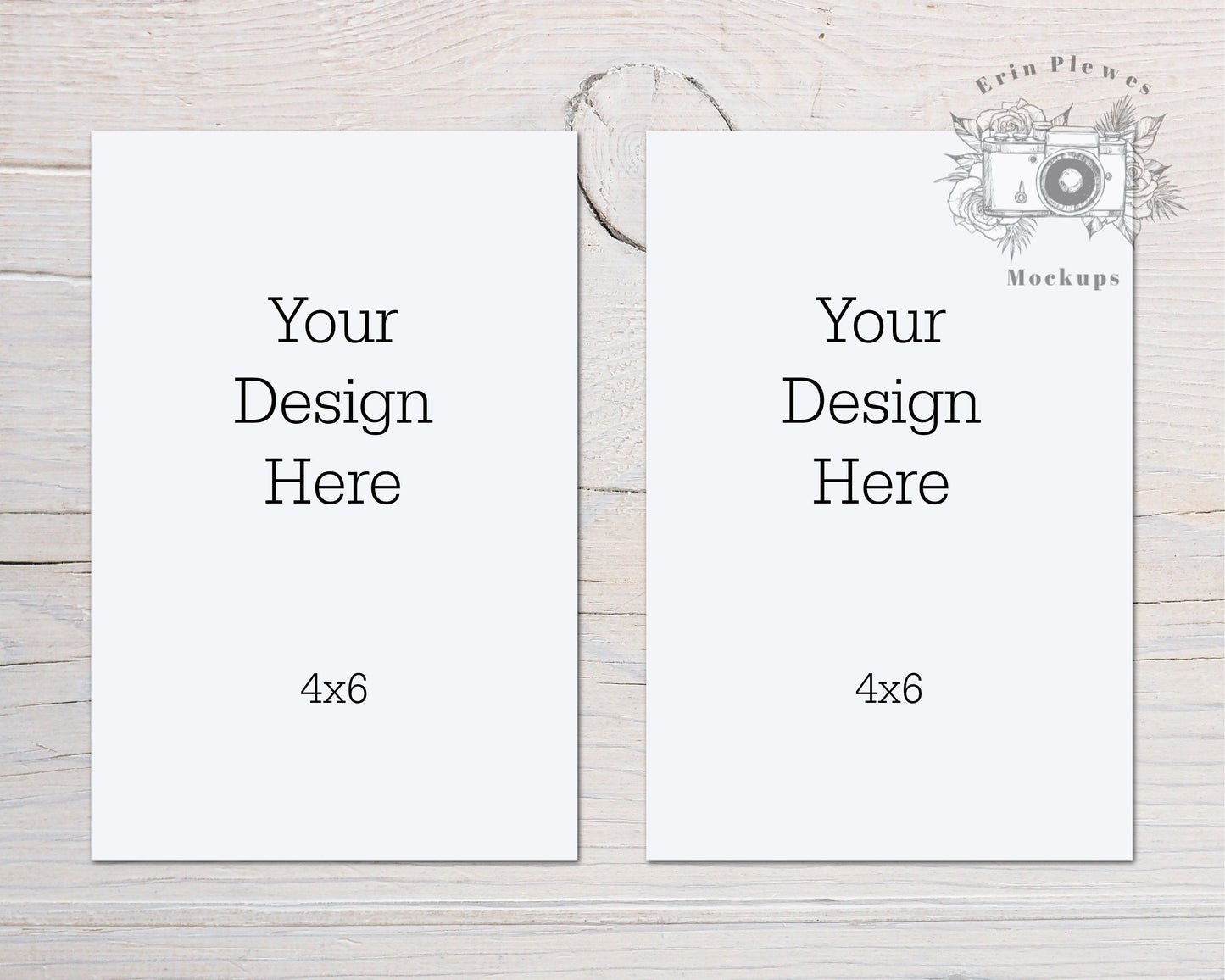 Card Mockup 4x6, Double Card Mock-up, Front Back Greeting Card Mock Ups, Card Suite Stock Photo, Jpeg Instant Digital Download
