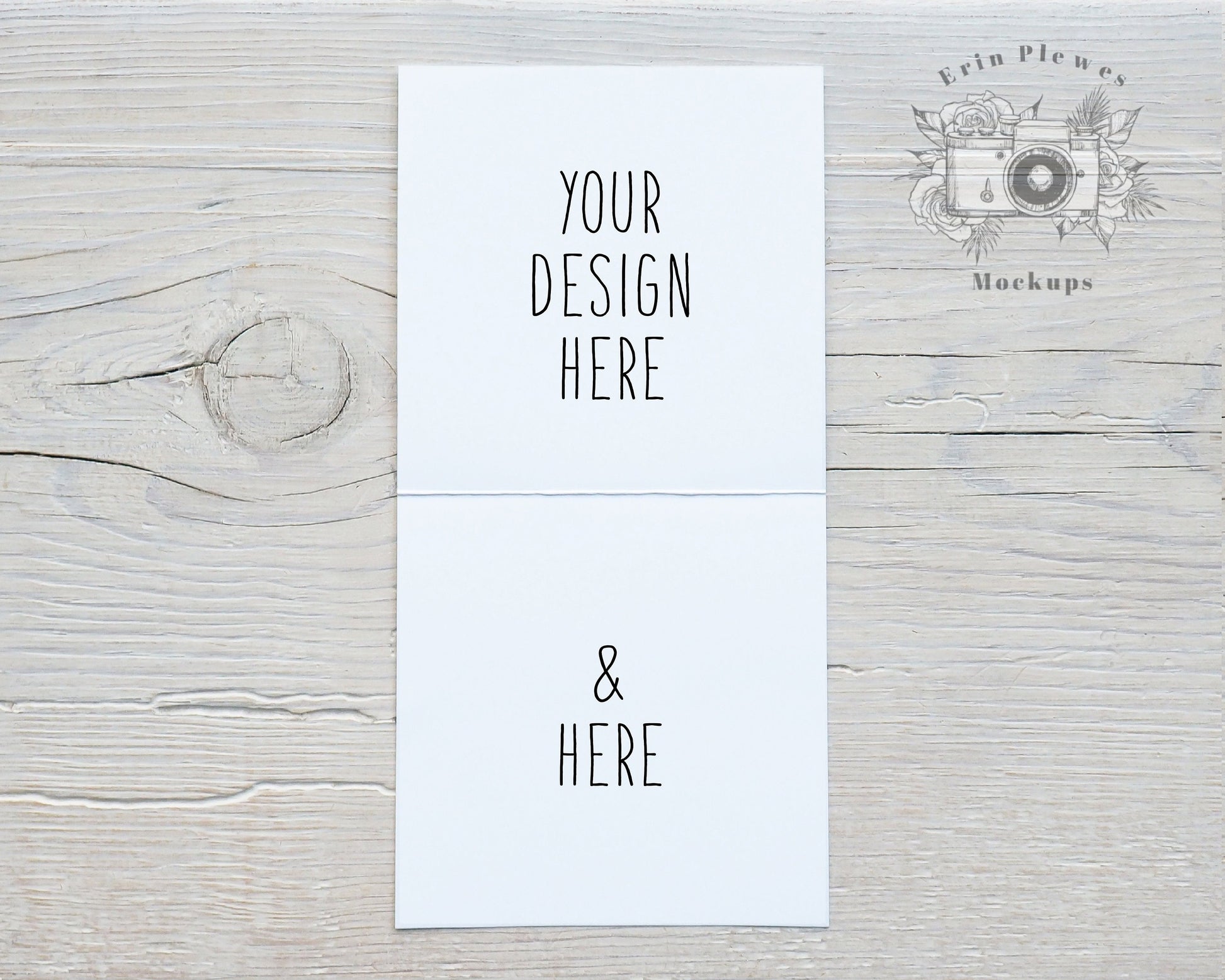 Square Card Mockup Open, Greeting Card Front and Back Mock-up for Rustic Wedding, Inside Card Stock Photo, Jpeg Instant Digital Download