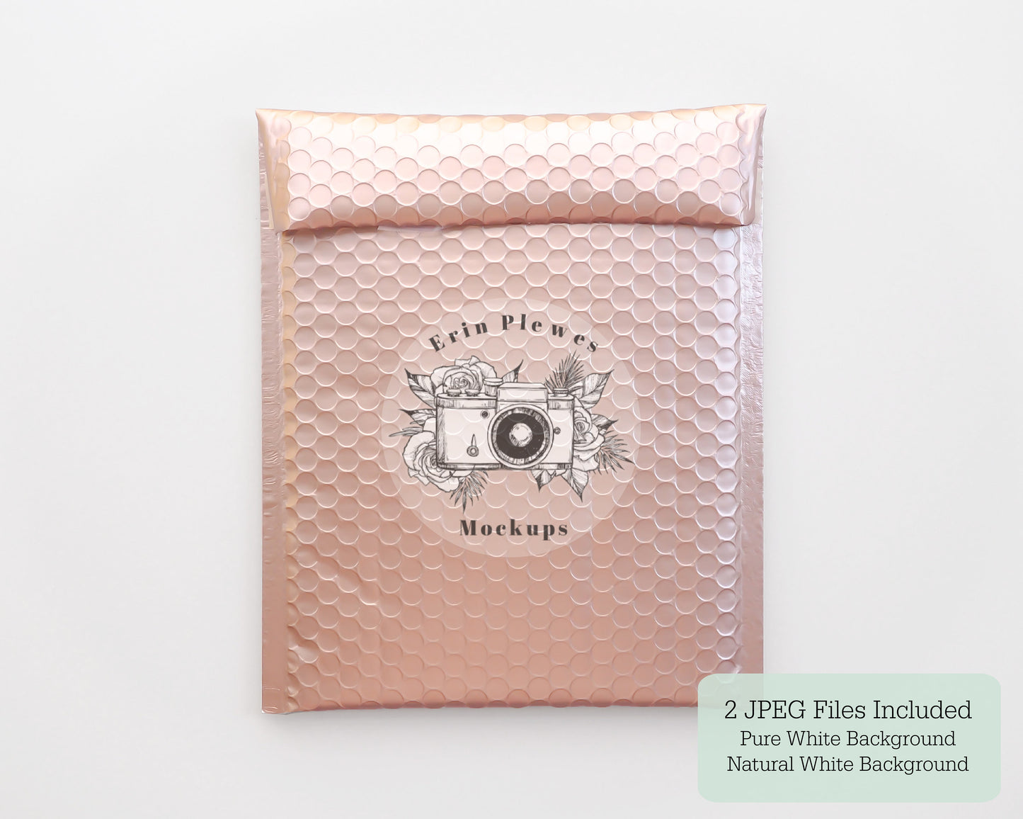 Bubble Mailer Mockup, Rose Gold Poly Mailer Back Mock Up , Pink Poly Mailer Stock Photo, Jpeg Instant Digital Download Template