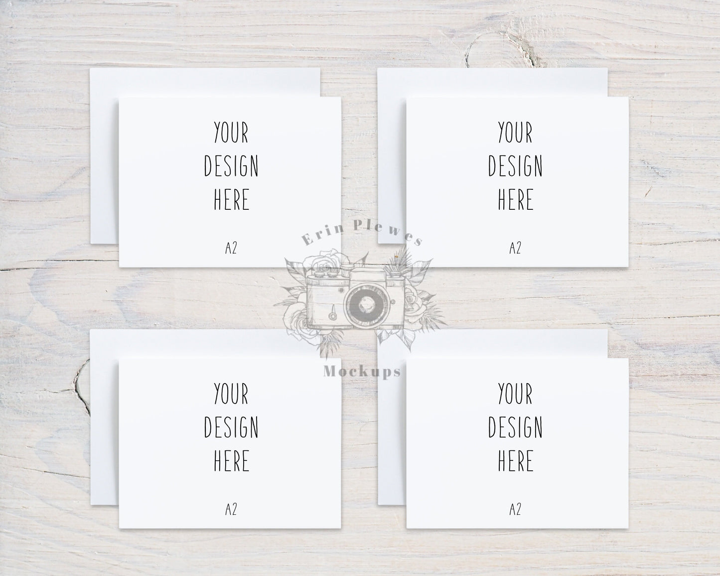 A2 Card Suite Mockup, Front Back Greeting Card Mock Up, Stationery Suite Mock Ups, Jpeg Instant Digital Download Template