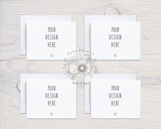 A2 Card Suite Mockup, Front Back Greeting Card Mock Up, Stationery Suite Mock Ups, Jpeg Instant Digital Download Template