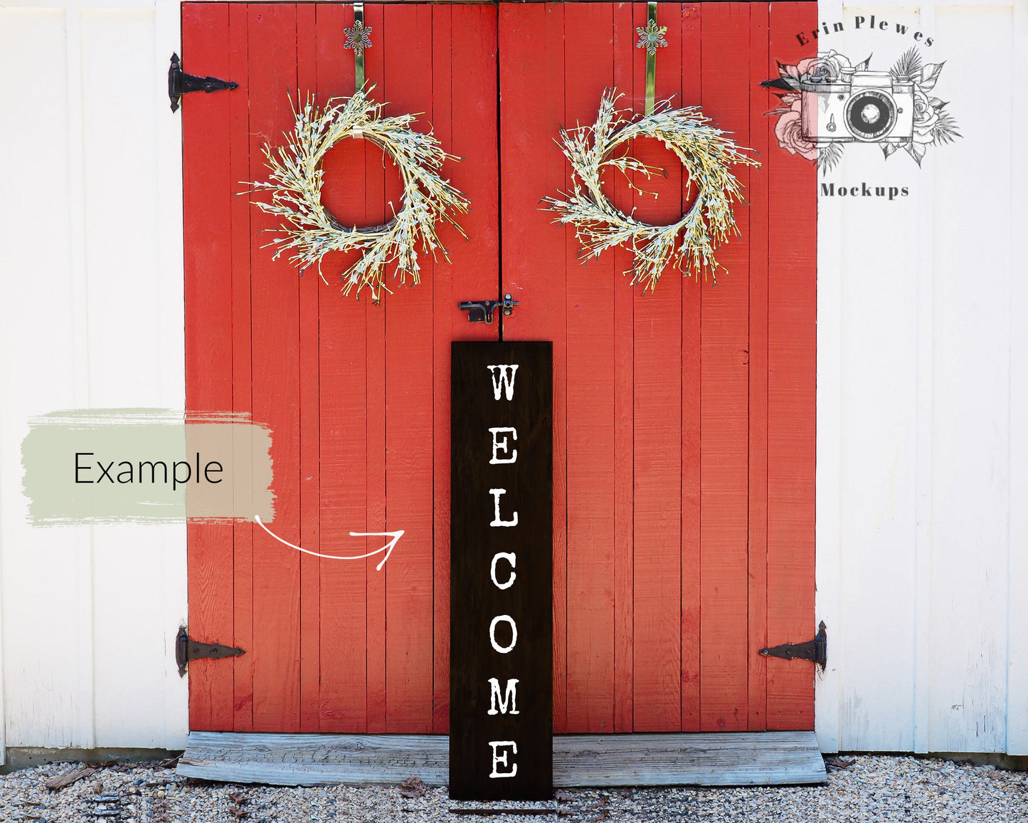 Porch Sign Mockup Christmas, Farmhouse Vertical Wood Sign Mock Up, Black Sign Mock-up, Outdoor Wood Sign Mock Ups