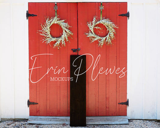 Porch Sign Mockup Christmas, Farmhouse Vertical Wood Sign Mock Up, Black Sign Mock-up, Outdoor Wood Sign Mock Ups
