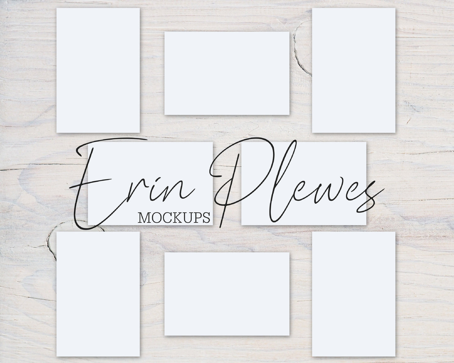 4x6 Card Mockup Multiple x 8, Front Back Greeting Card Mock Up, Stationery Suite Mock Ups, Jpeg Instant Digital Download