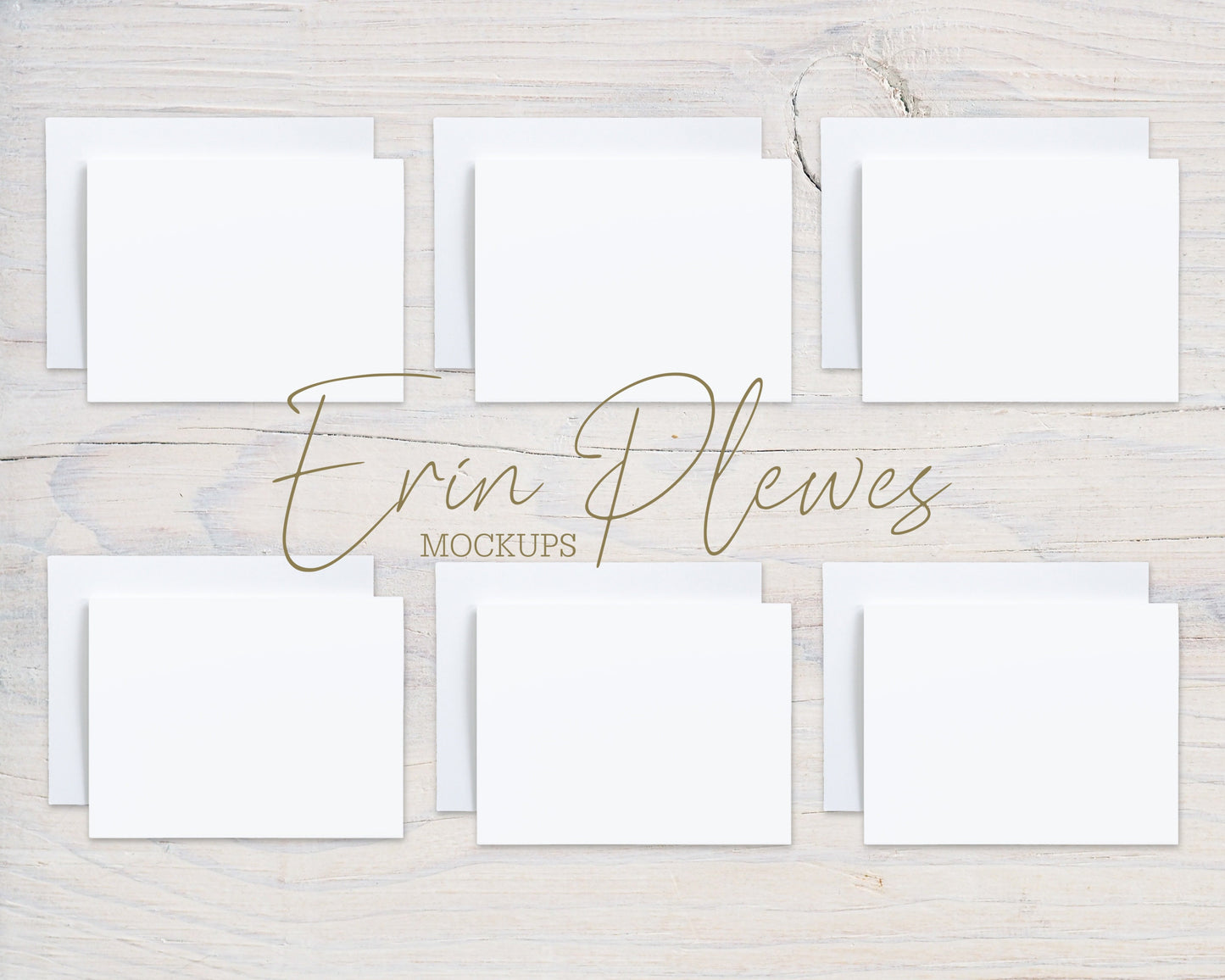 Neutral Card Mockup, A2 Greeting Card Mock Up x 6, Landscape Stationery Suite Mock Ups, Jpeg Instant Digital Download