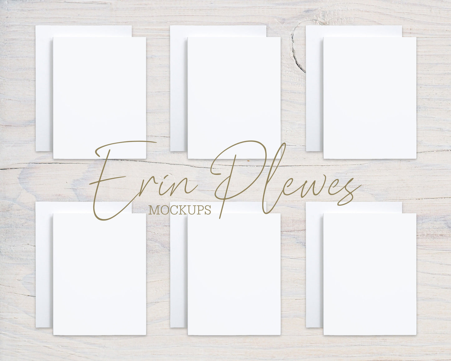 A2 Card Mockup Suite with Envelopes, Front Back Greeting Card Mock Up x 6, Stationery Suite Mock Ups, Jpeg Instant Digital Download