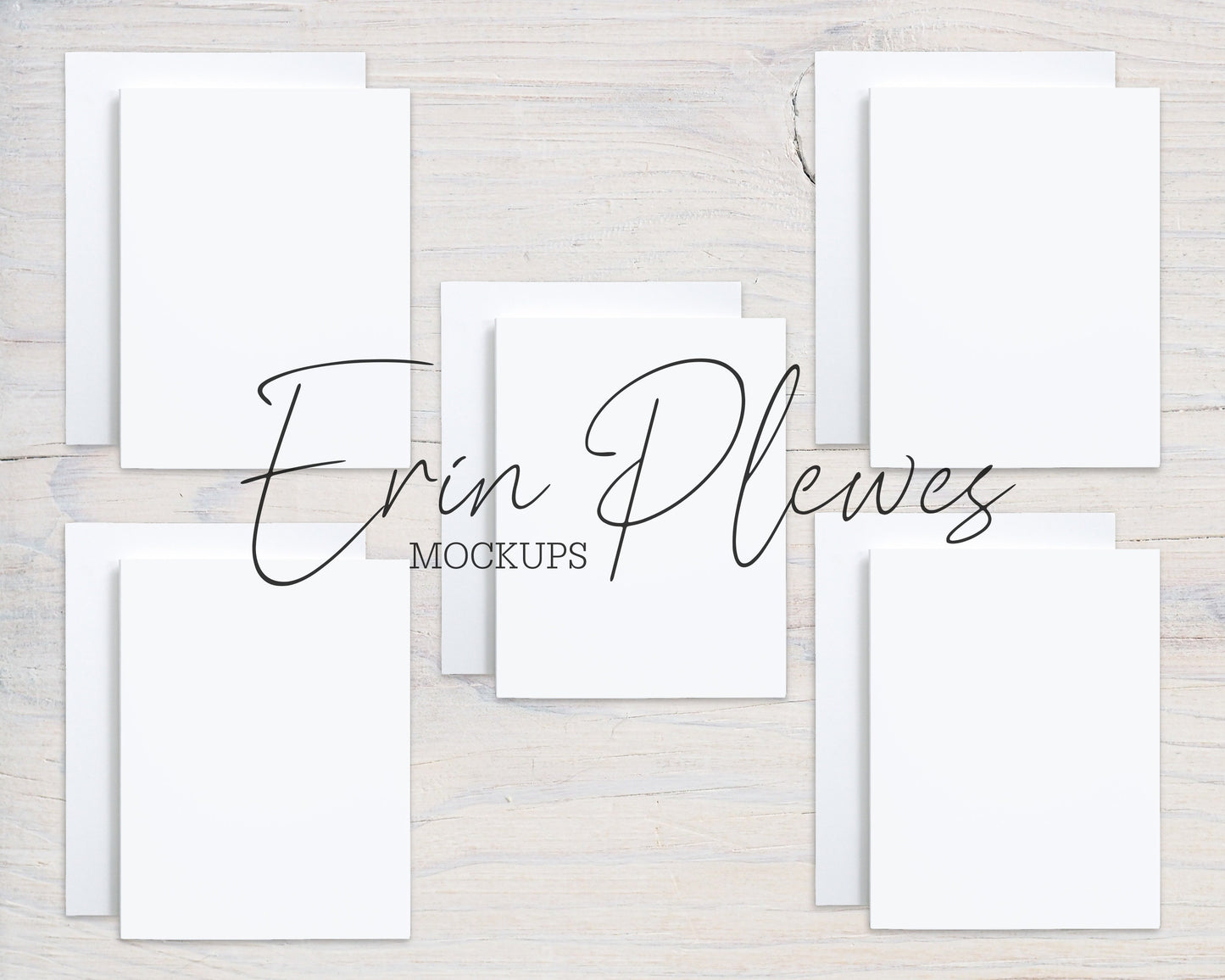 A2 Card Mock Ups with Envelopes, Multiple Greeting Card Mock Up x 5, Stationery Suite Mock Ups, Jpeg Instant Digital Download