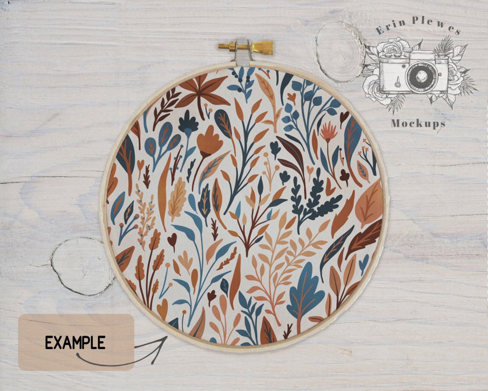 Cross Stitch Mockup PSD Smart Object, Embroidery hoop mockup on rustic white wood, Sewing Mock-up JPG PNG Digital Download Template