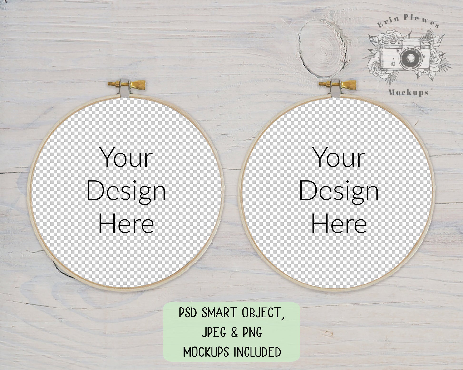 Embroidery Hoop Mockup Set , Cross Stitch Mock Up on rustic white wood, Sewing Mock-up, JPG PNG PSD Smart Object, Digital Download Template