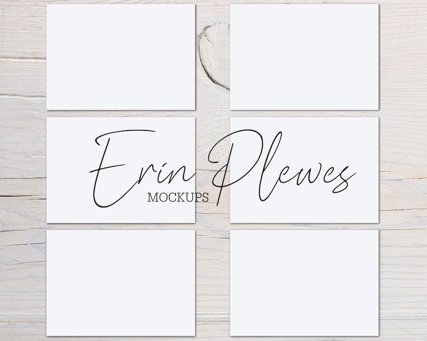 Greeting Card Set of 6 Mockup, Card Suite Mock Up 5x7, Landscape Stationery Mock Ups, Card Suite Stock Photo, Jpeg Instant Digital Download