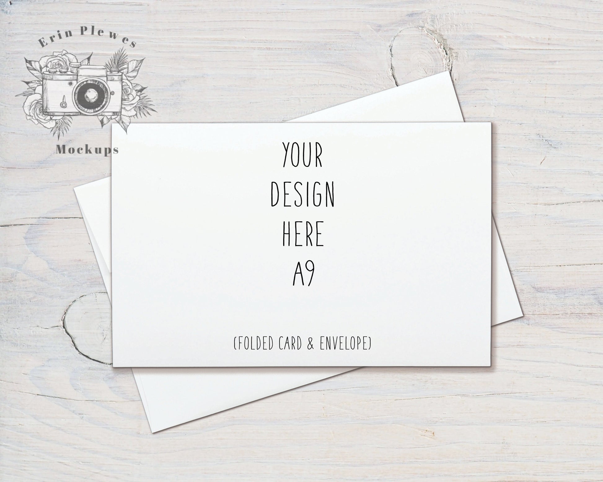 Card Mockup A-9, A9 Card Mock Up PSD Smart Object, 5.5" x 8.5" Greeting Card with Envelope Mock-up, Jpeg Instant Digital Download Template