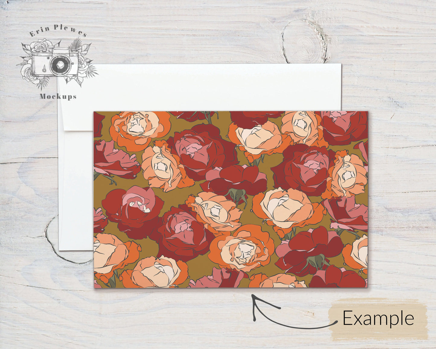 Card Mockup A-9, A9 Card Mock Up PSD Smart Object, 5.5" x 8.5" Greeting Card with Envelope Mock-up, Jpeg Instant Digital Download Template