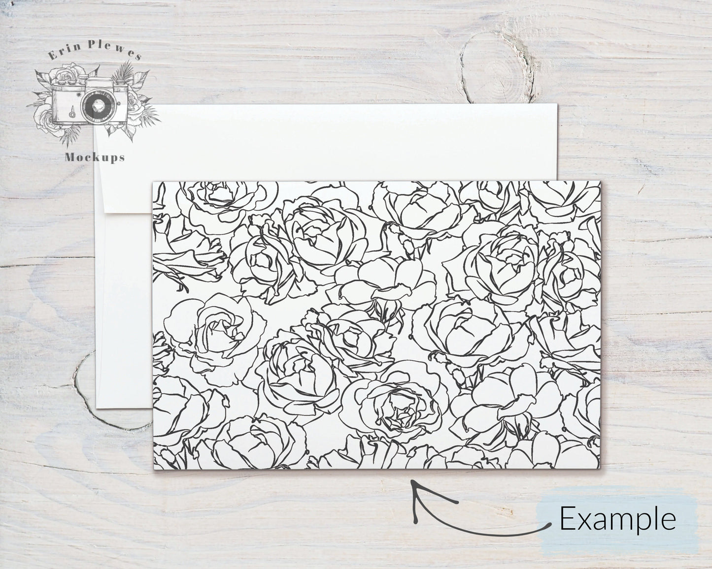 Card Mockup A-9, A9 Card Mock Up PSD Smart Object, 5.5" x 8.5" Greeting Card with Envelope Mock-up, Jpeg Instant Digital Download Template