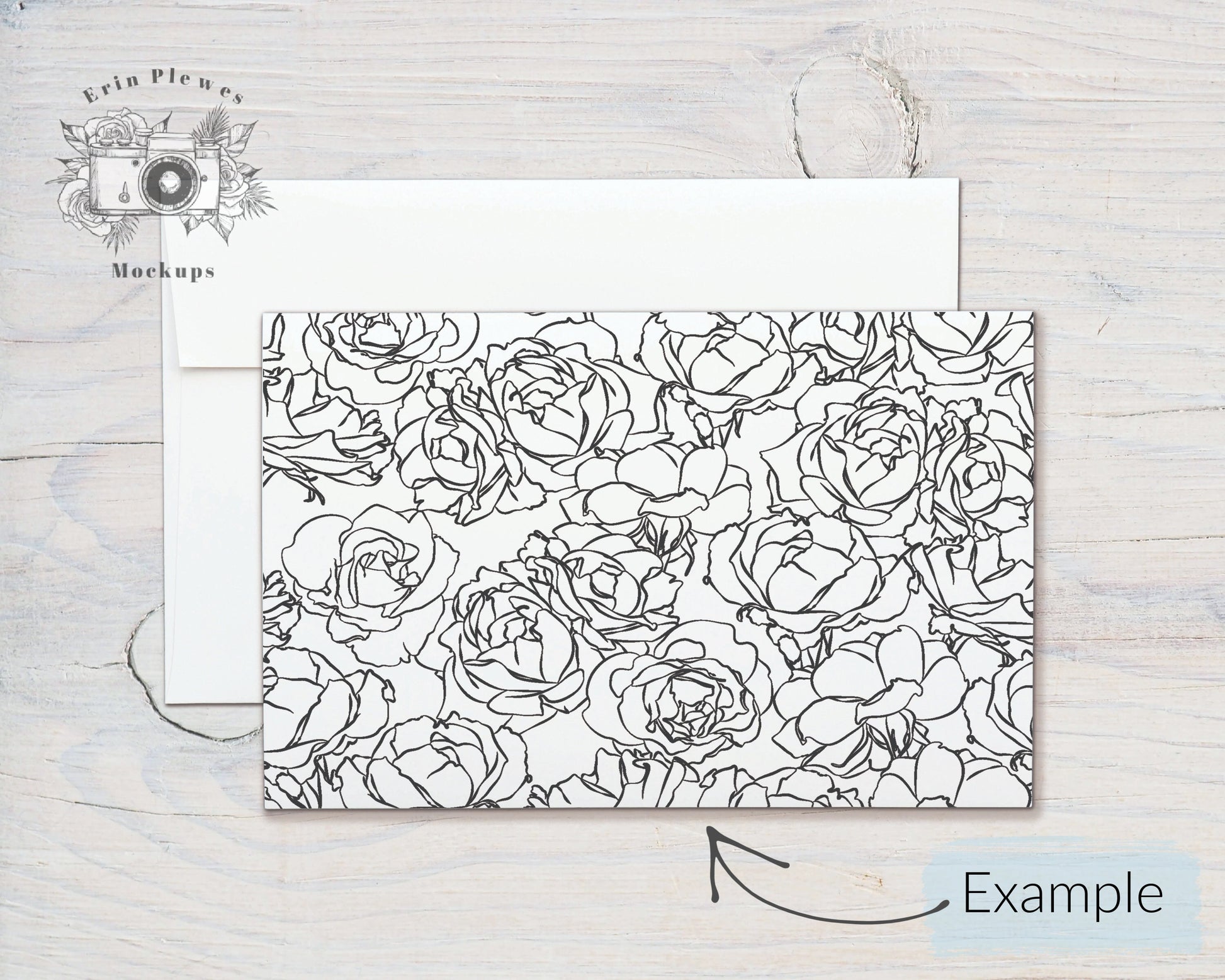 Card Mockup A-9, A9 Card Mock Up PSD Smart Object, 5.5" x 8.5" Greeting Card with Envelope Mock-up, Jpeg Instant Digital Download Template