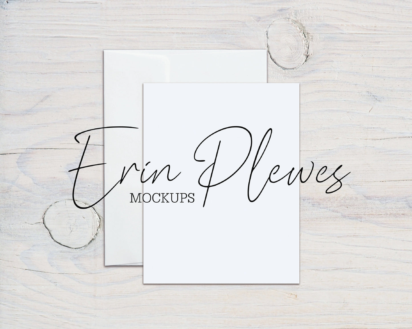 A2 Card Mockup PSD Smart Object, 4.25" x 5.5" Flat Card Mock Up, Greeting Card Envelope Mock-up, Jpeg Instant Digital Download